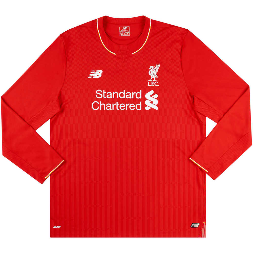 2015-16 Liverpool Home L/S Shirt (Excellent) M