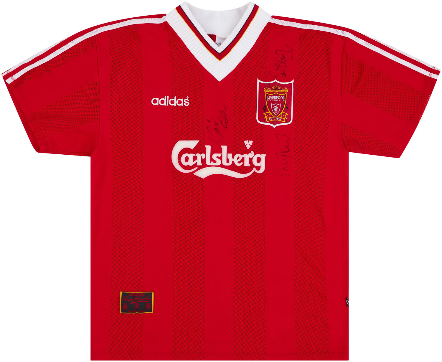 1995-96 Liverpool 'Signed' Home Shirt