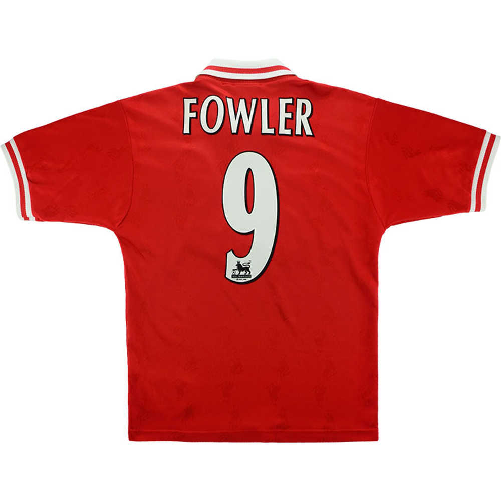 1996-98 Liverpool Home Shirt Fowler #9 (Excellent) XL