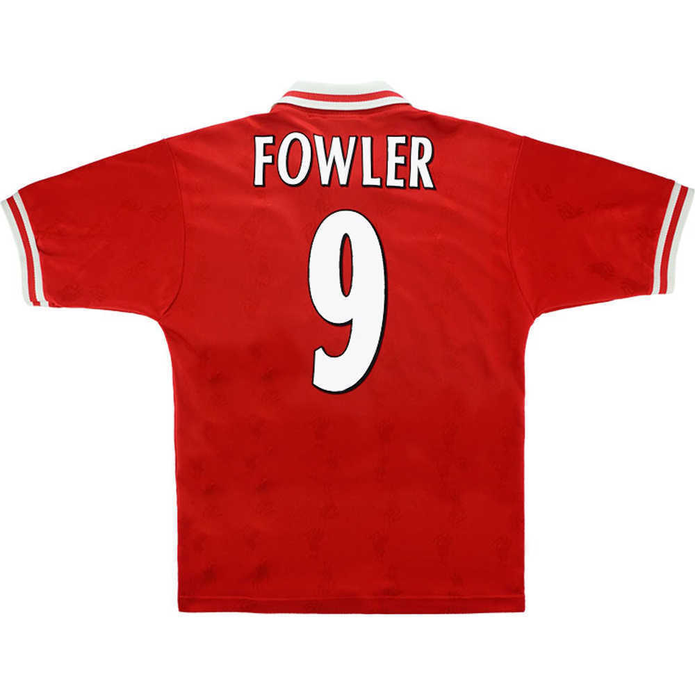 1996-98 Liverpool Home Shirt Fowler #9 (Excellent) XL