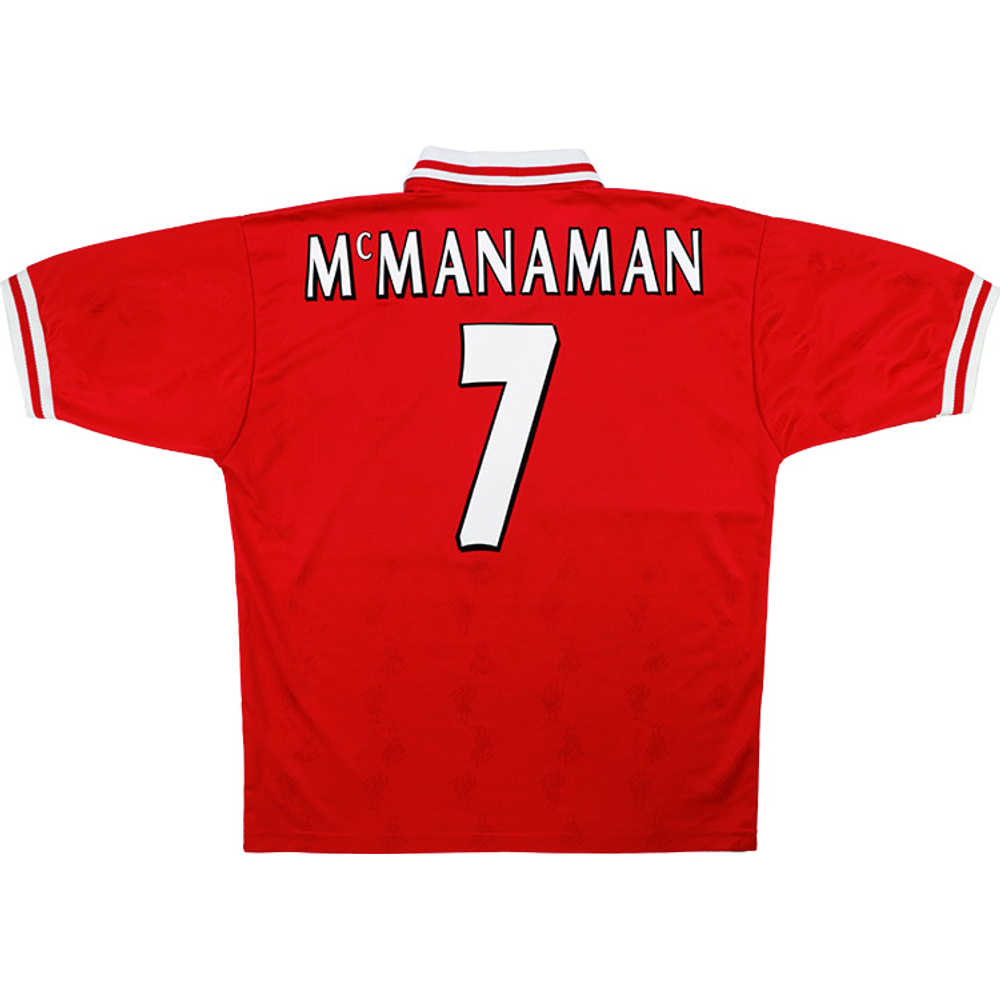 1996-98 Liverpool Home Shirt McManaman #7 (Very Good) XL