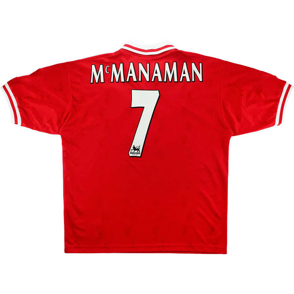 1996-98 Liverpool Home Shirt McManaman #7 (Excellent) XL