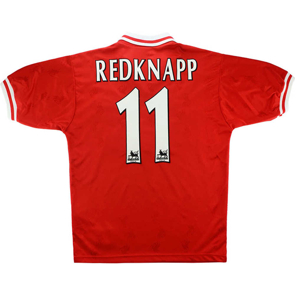 1996-98 Liverpool Home Shirt Redknapp #11 (Excellent) XL