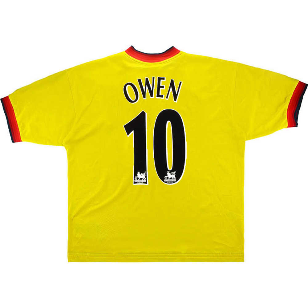 1997-99 Liverpool Away Shirt Owen #10 (Very Good) XL
