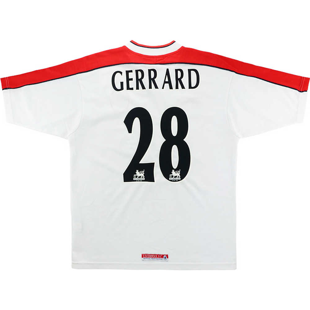 1998-99 Liverpool Away Shirt Gerrard #28 (Very Good) L