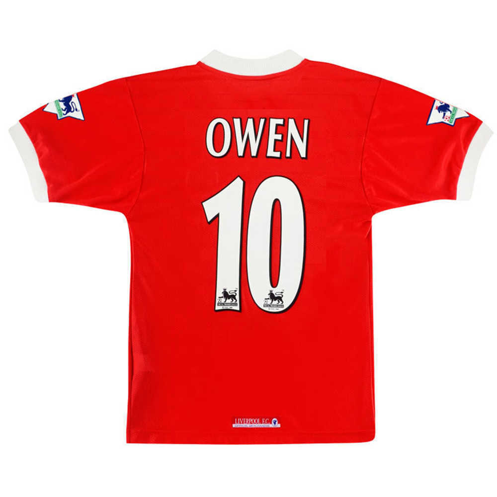1998-00 Liverpool Home Shirt Owen #10 (Very Good) Y