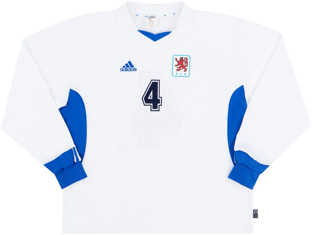 2002 Luxembourg Match Worn Away L/S Shirt #4 (Hoffmann) v Denmark