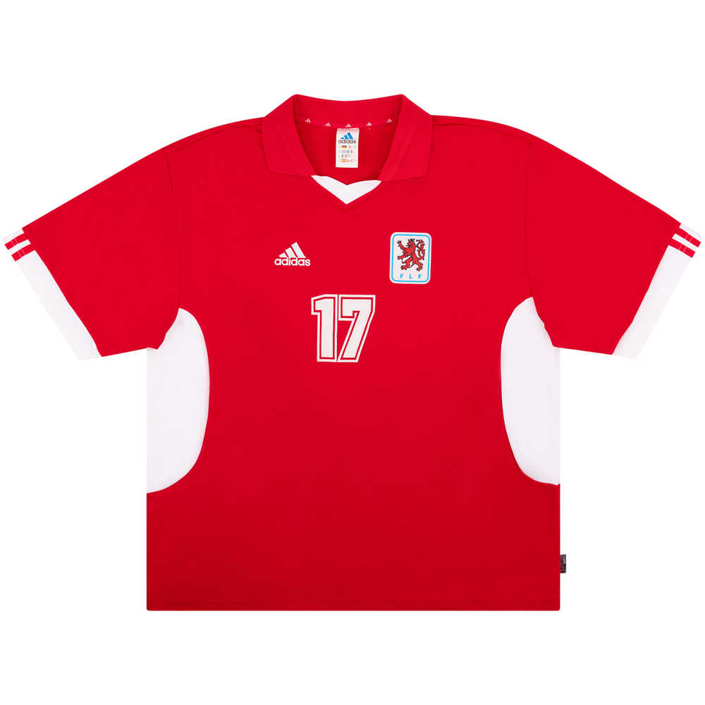 2003 Luxembourg Match Issue Home Shirt #17 (Engeldinger) v Denmark
