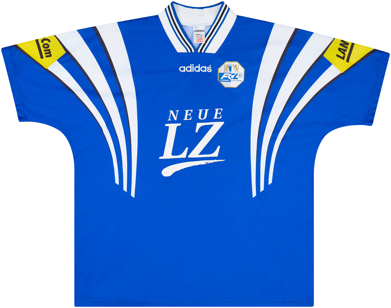 1996-97 FC Luzern Match Issue Home Shirt Bachmann #13