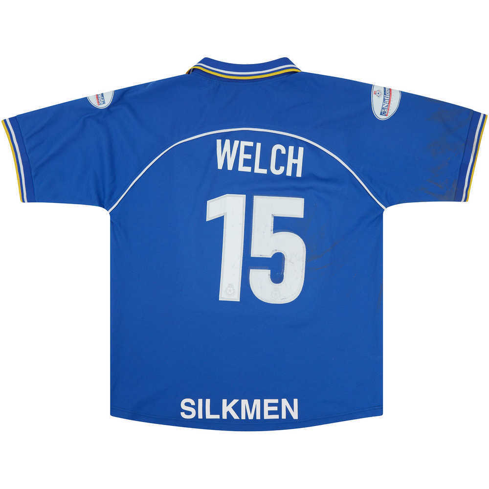 2002-03 Macclesfield Town Match Worn Home Shirt Welch #15