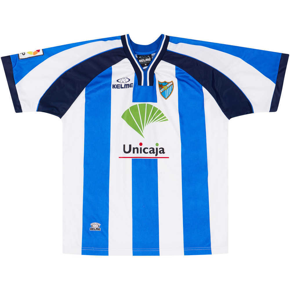 1999-00 Malaga Home Shirt #9 (Silva) (Excellent) M