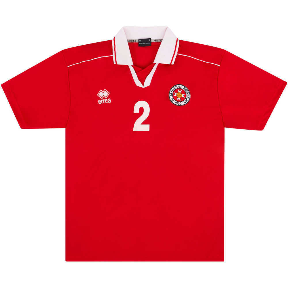 2004 Malta Match Worn Home Shirt #2 (Briffa) v Sweden