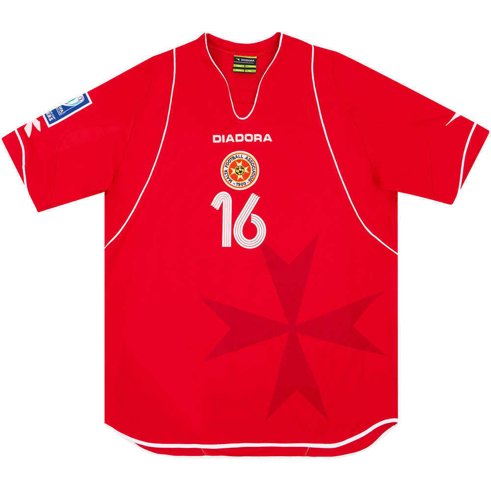 2009 Malta Match Worn Home Shirt #16 (Failla) v Sweden