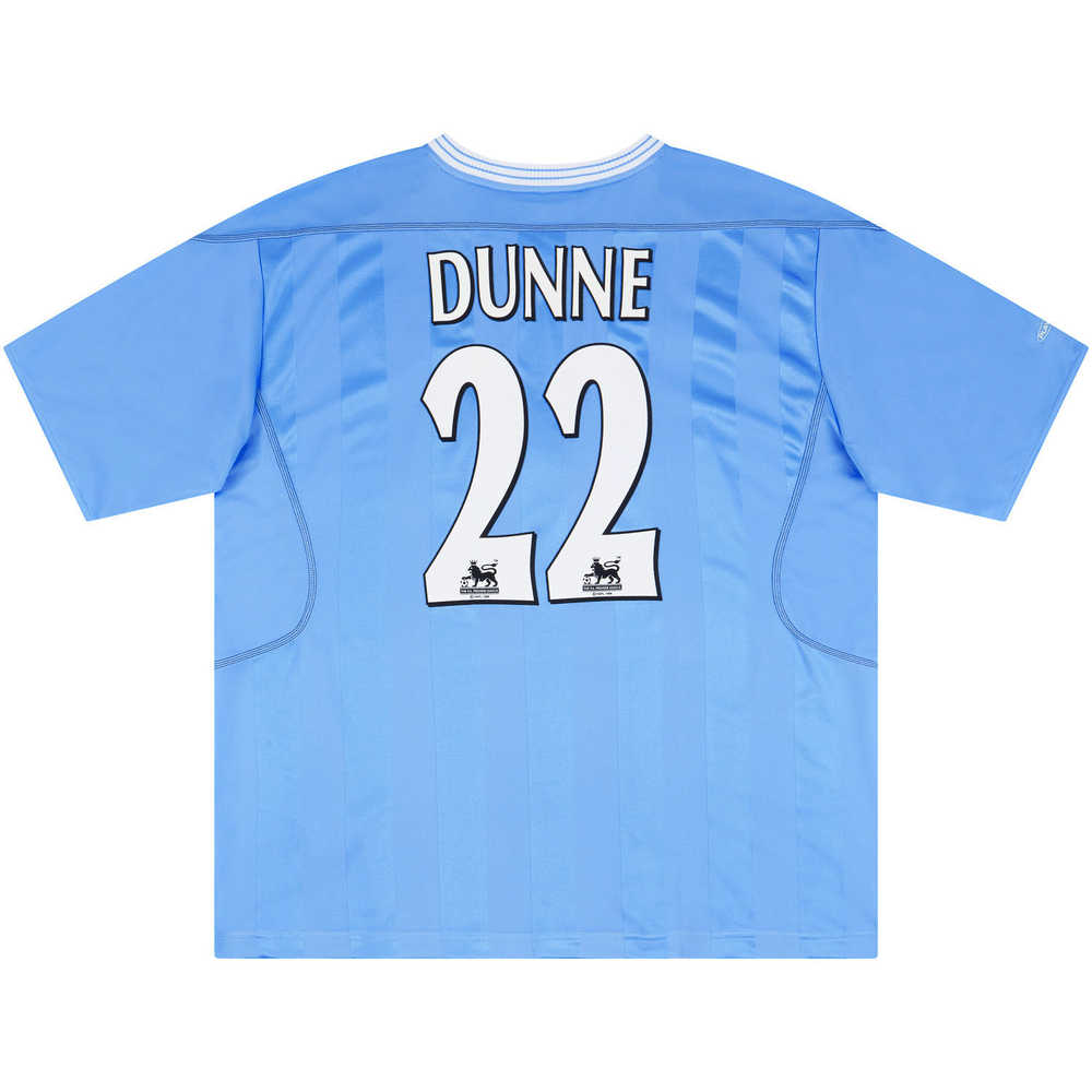 2003-04 Manchester City Home Shirt Dunne #22 (Very Good) XXL
