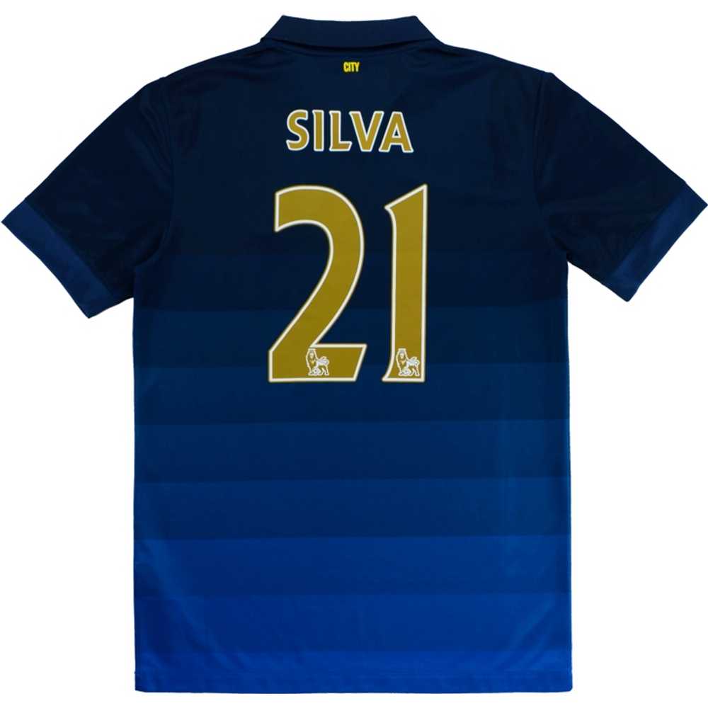 2014-15 Manchester City Away Shirt Silva #21 (Excellent) XL