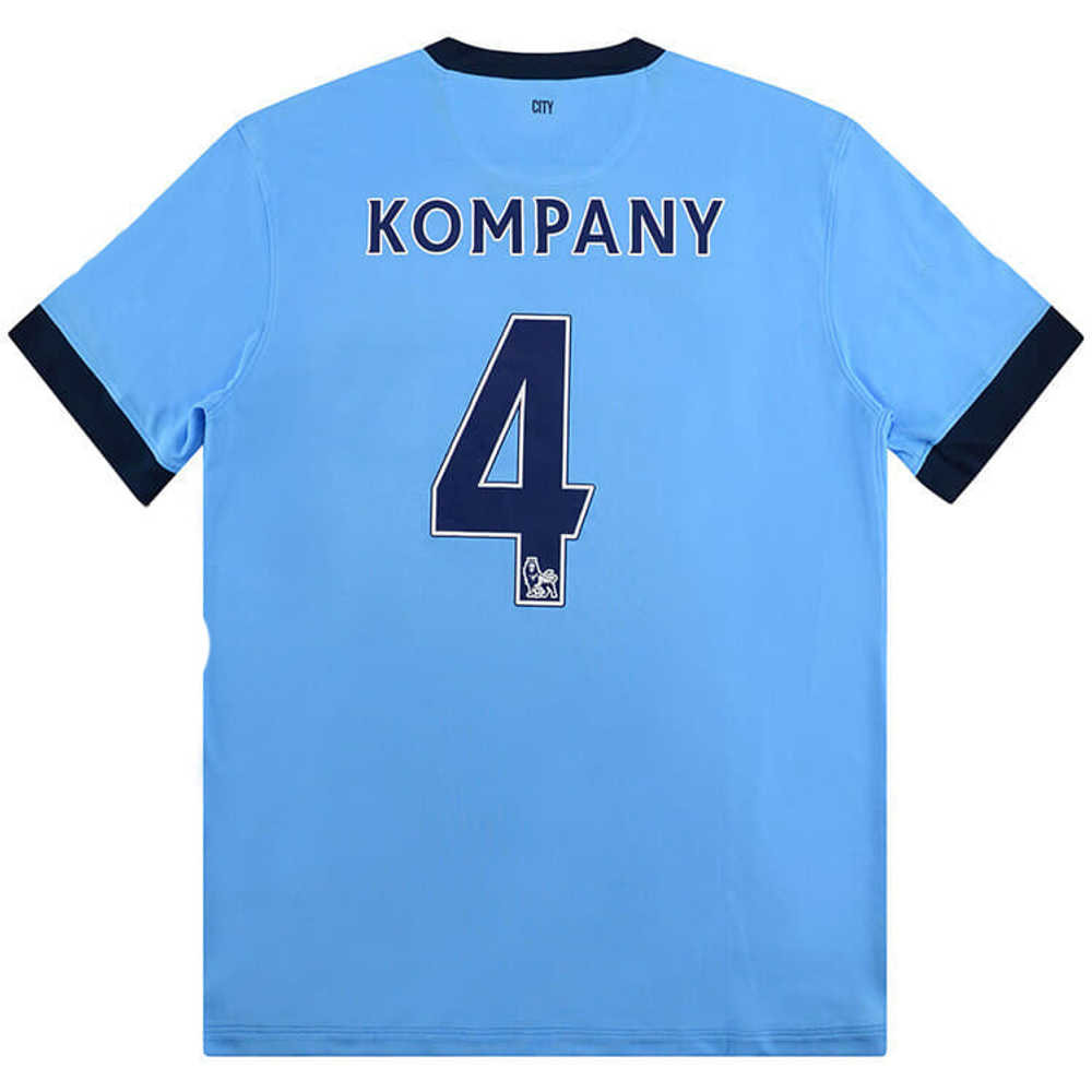 2014-15 Manchester City Home Shirt Kompany #4 (Very Good) XL