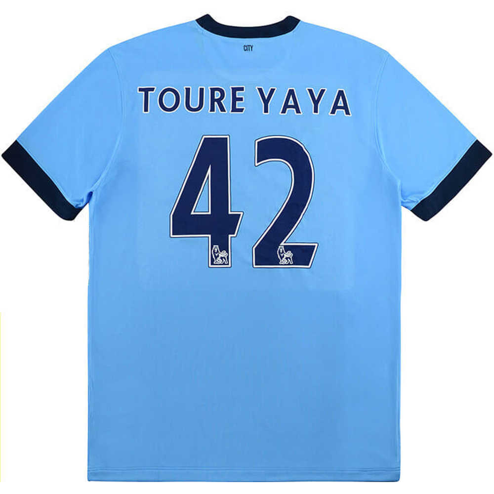 2014-15 Manchester City Home Shirt Toure Yaya #42 (Excellent) XXL