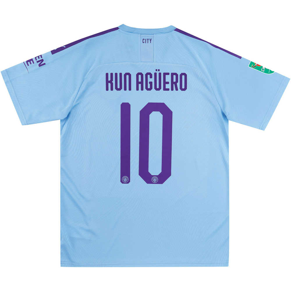 2019-20 Manchester City Home Shirt Kun Agüero #10 *w/Tags* L