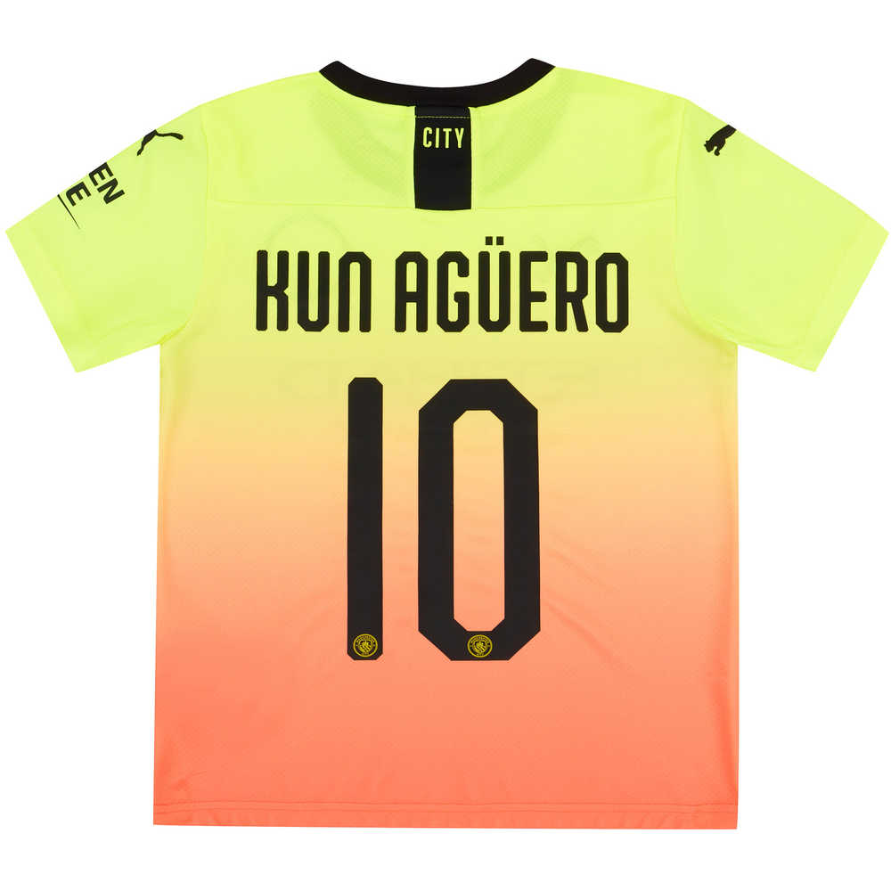 2019-20 Manchester City Third Shirt Kun Agüero #10 *w/Tags* BOYS