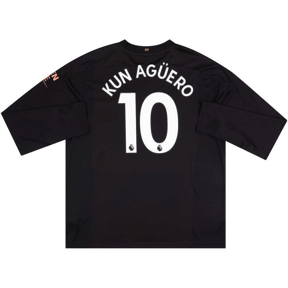 2020-21 Manchester City Away L/S Shirt Kun Agüero #10 (Excellent) XXL
