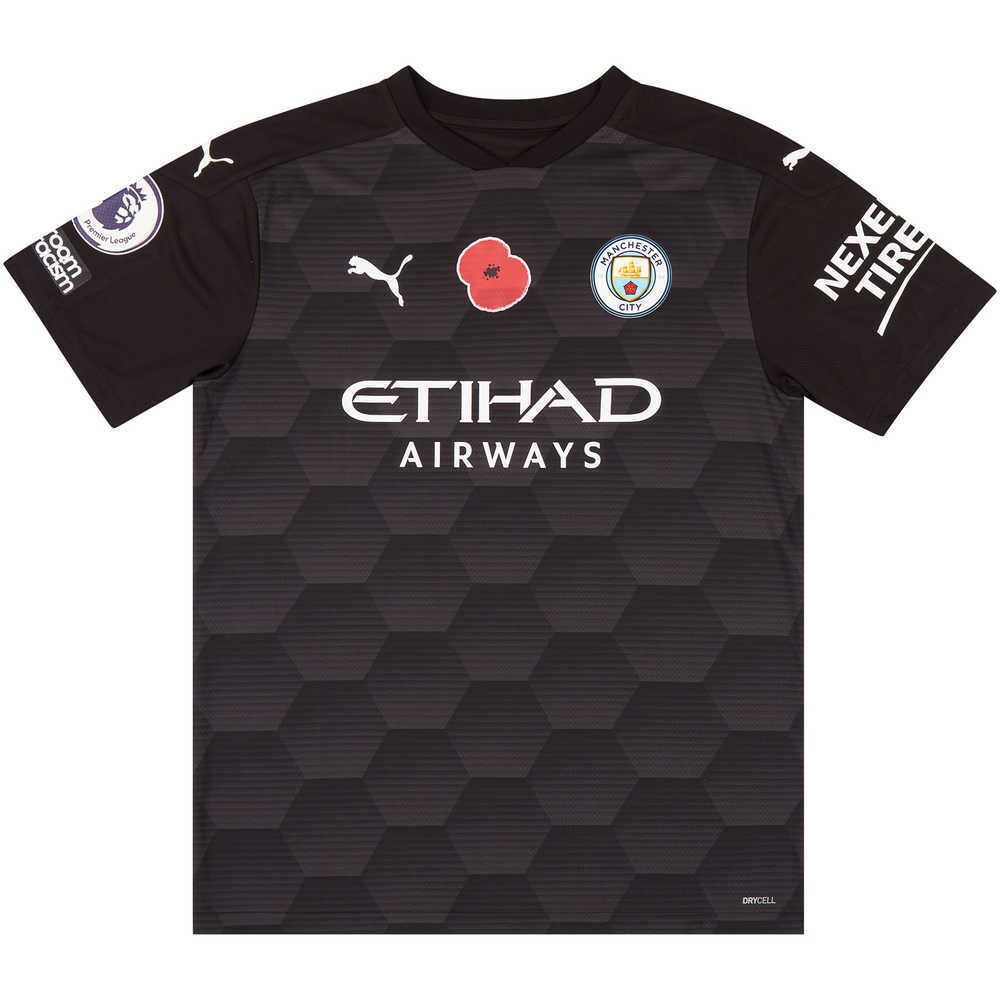 2020-21 Manchester City Match Issue GK Shirt Carson #33 (v Liverpool)