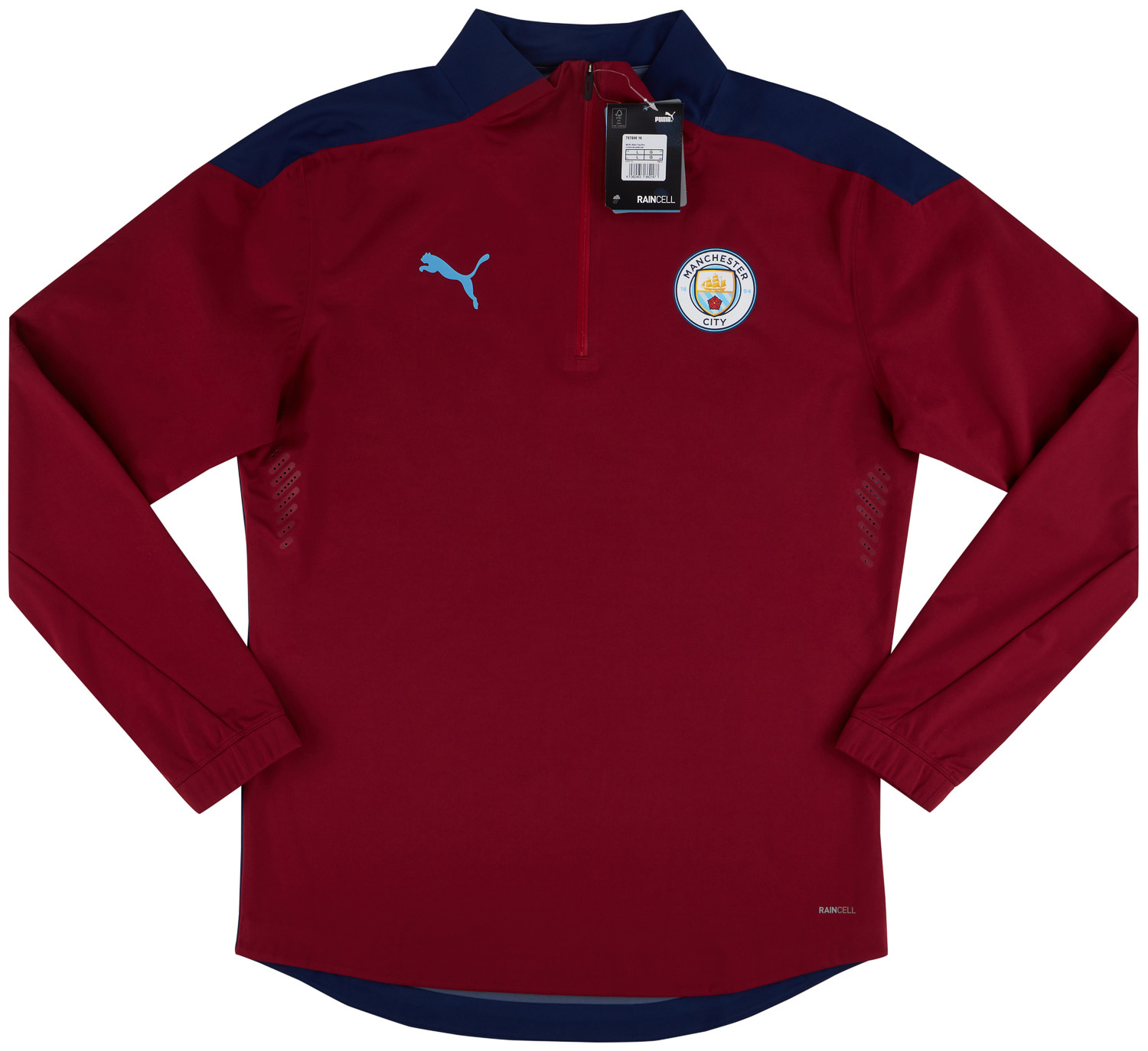 2020-21 Manchester City Puma 1/4 Zip Training Rain Top