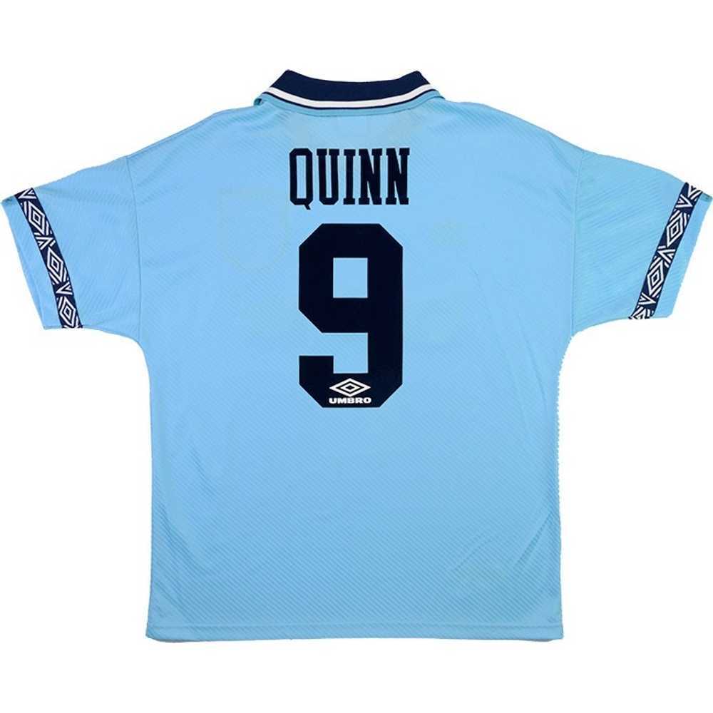 1993-95 Manchester City Home Shirt Quinn #9 (Excellent) L