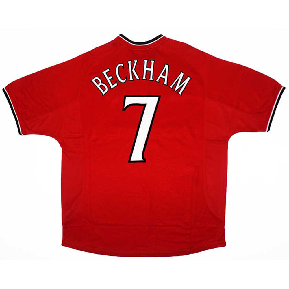 2000-02 Manchester United Home Shirt Beckham #7 *Mint* XL