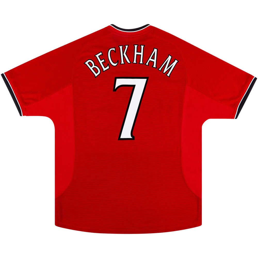 2000-02 Manchester United Home Shirt Beckham #7 (Very Good) M