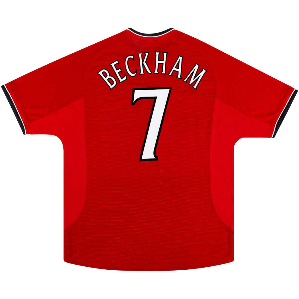 2000-02 Manchester United Home Shirt Beckham #7 (Excellent) L