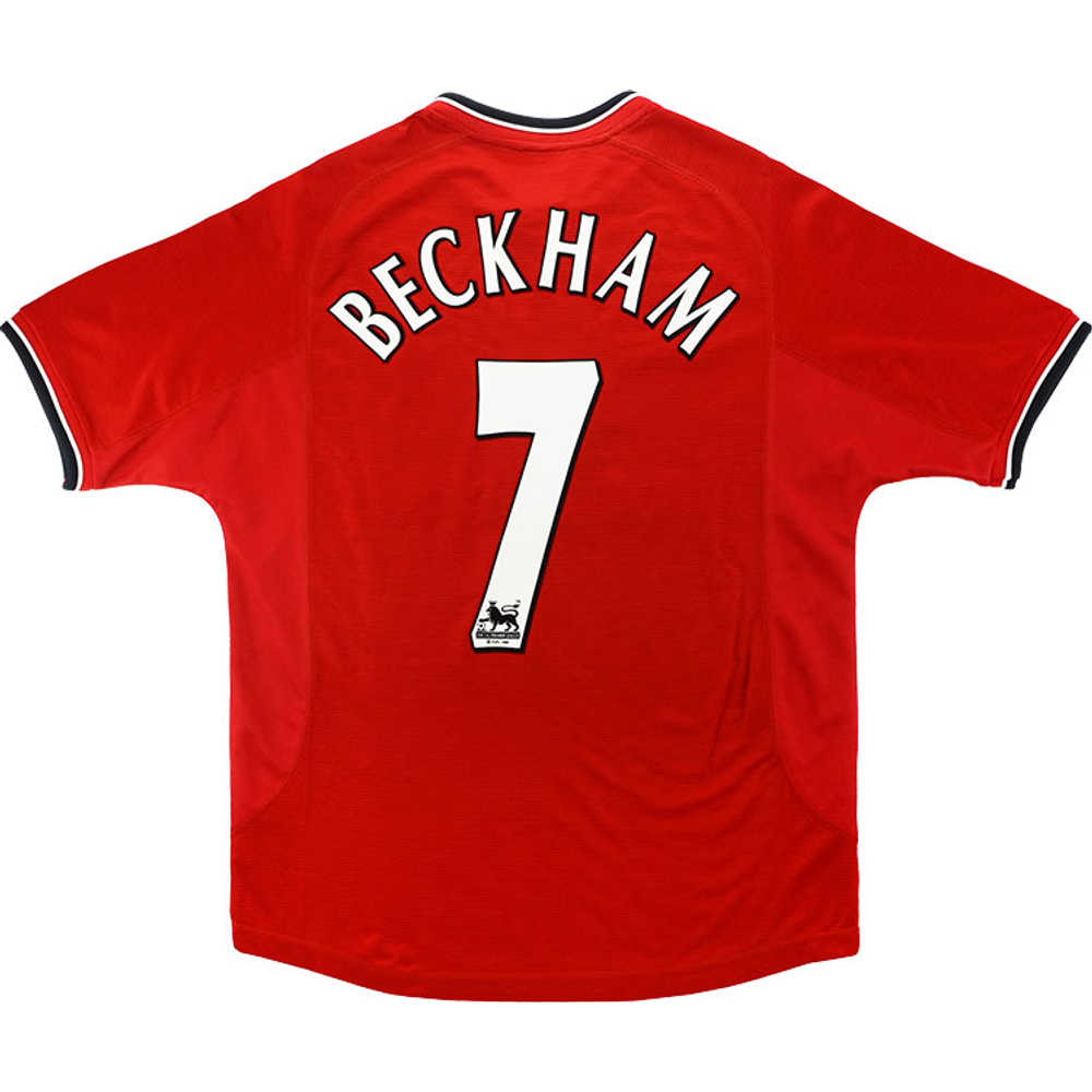 2000-02 Manchester United Home Shirt Beckham #7 (Excellent) XL