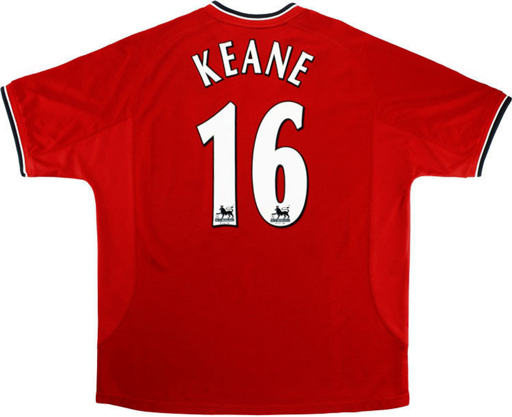 2000-02 Manchester United Home Shirt Keane #16 (Excellent) M