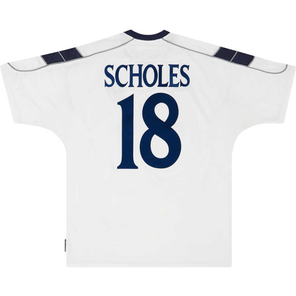 2000-01 Manchester United Away Shirt Scholes #18 (Good) XL