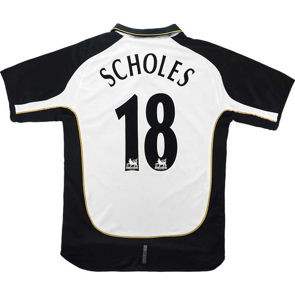 2001-02 Manchester United Centenary Away/Third Shirt Scholes #18 (Excellent) M