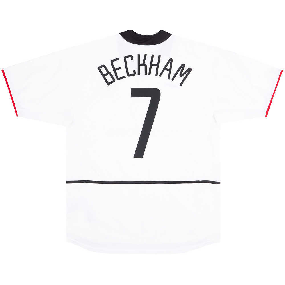 2002-03 Manchester United Away Shirt Beckham #7 (Very Good) L