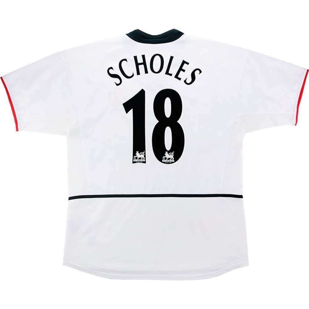 2002-03 Manchester United Away Shirt Scholes #18 (Excellent) XL