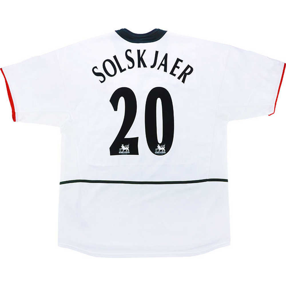 2002-03 Manchester United Away Shirt Solskjaer #20 (Very Good) XXL