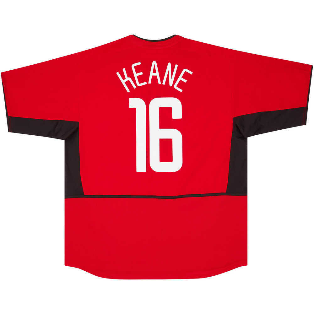 2002-04 Manchester United CL Home Shirt Keane #16 (Excellent) L