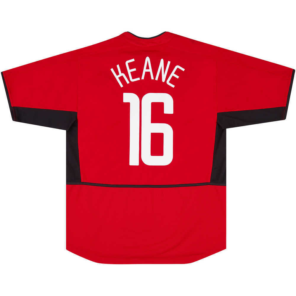 2002-04 Manchester United CL Home Shirt Keane #16 (Excellent) L