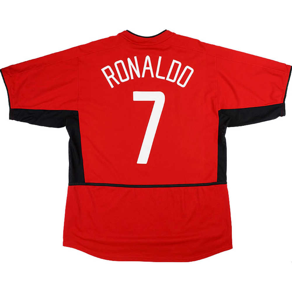 2002-04 Manchester United CL Home Shirt Ronaldo #7 (Excellent) L