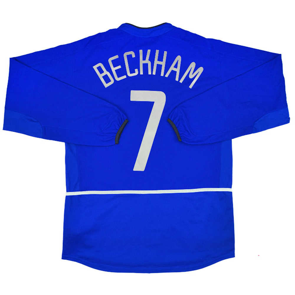 2002-03 Manchester United Third L/S Shirt Beckham #7 (Very Good) L
