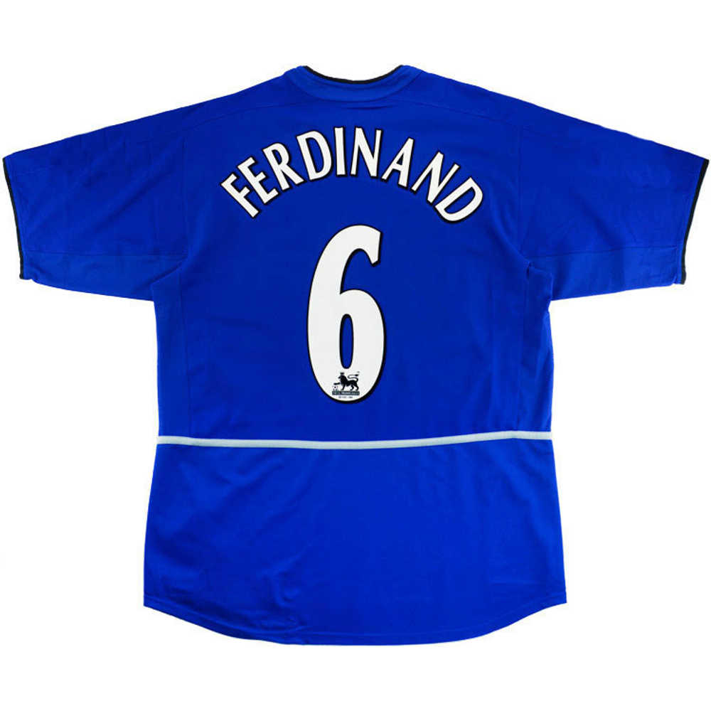 2002-03 Manchester United Third Shirt Ferdinand #6 (Excellent) XL