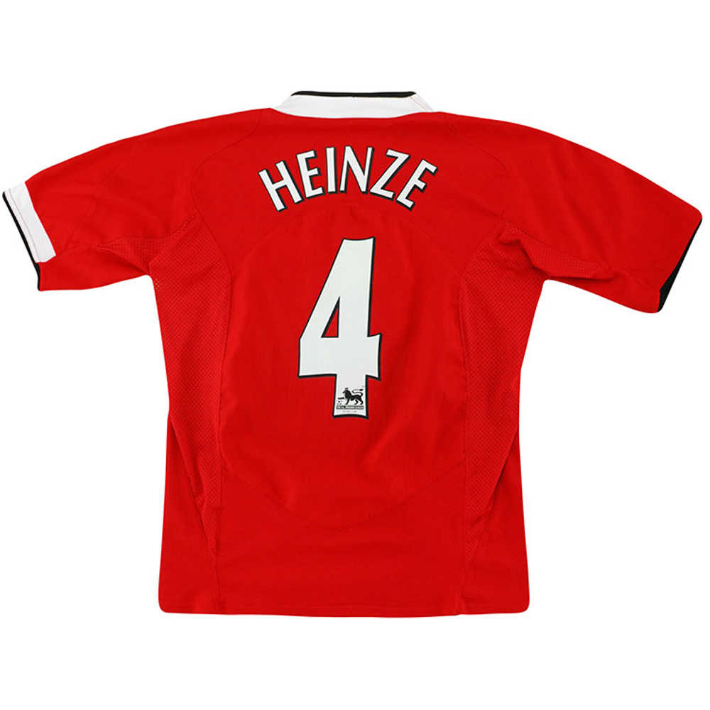 2004-06 Manchester United Home Shirt Heinze #4 (Excellent) XXL