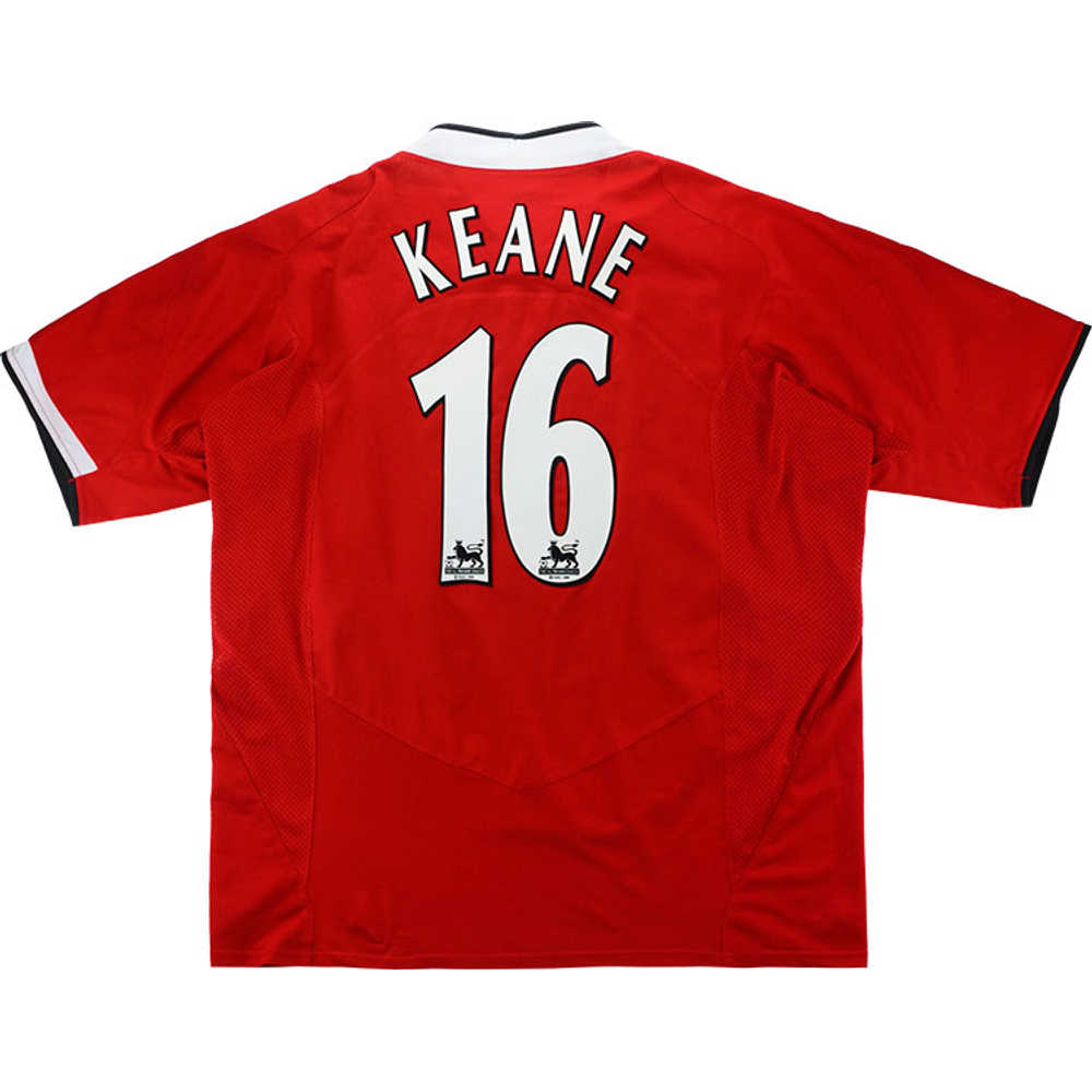 2004-06 Manchester United Home Shirt Keane #16 (Excellent) XXL