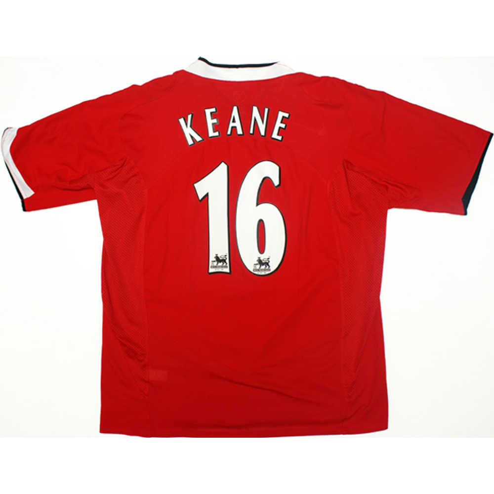 2004-06 Manchester United Home Shirt Keane #16 (Excellent) L