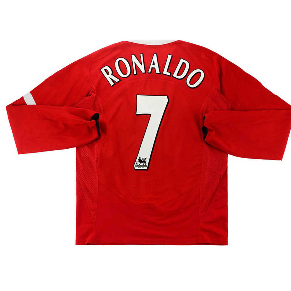 2004-06 Manchester United Home L/S Shirt Ronaldo #7 (Very Good) M