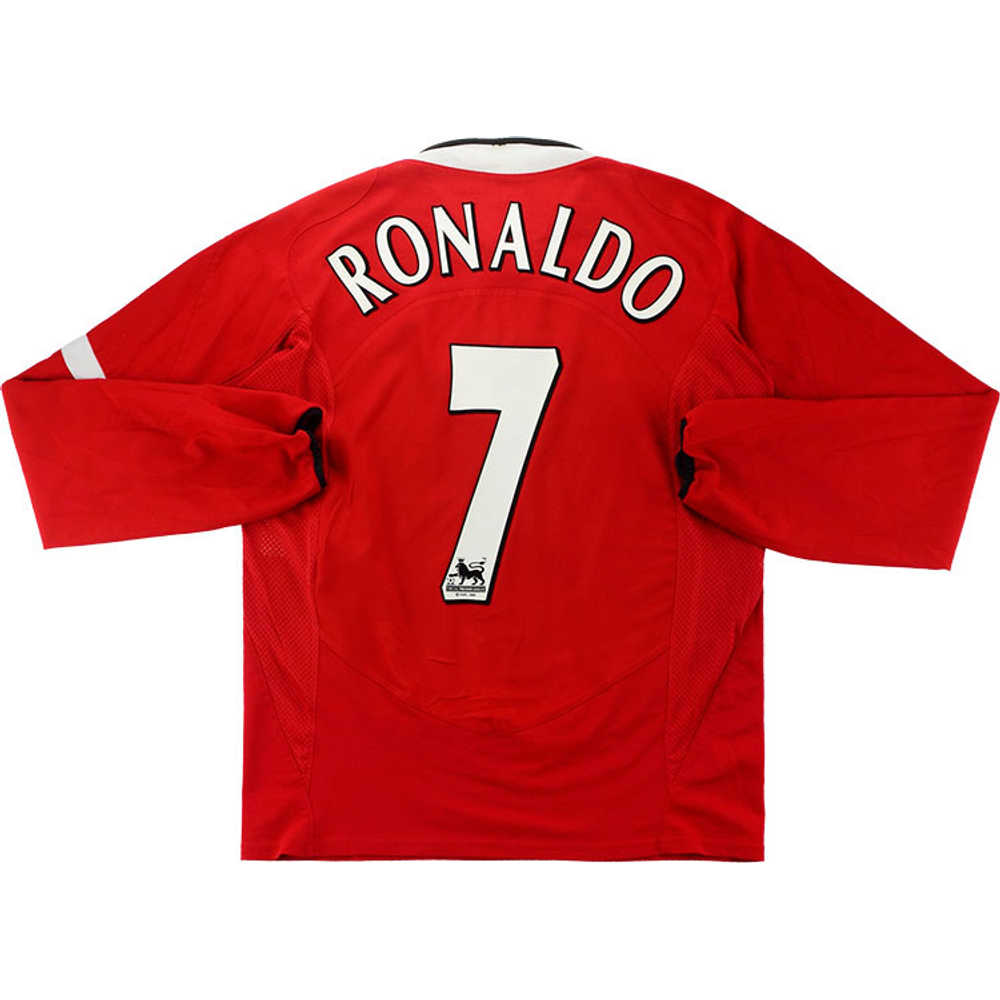 2004-06 Manchester United Home L/S Shirt Ronaldo #7 (Excellent) M