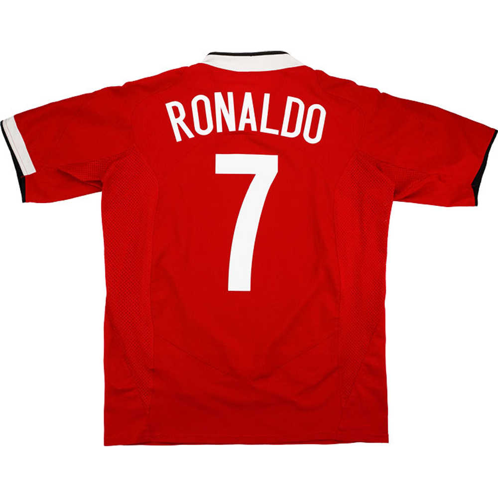 2004-06 Manchester United Home Shirt Ronaldo #7 (Very Good) XL