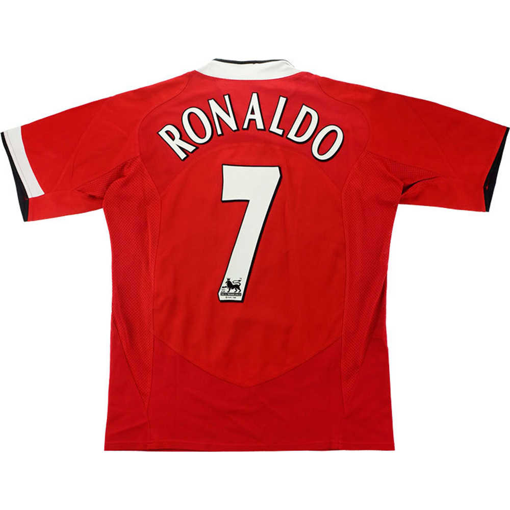 2004-06 Manchester United Home Shirt Ronaldo #7 (Excellent) XL