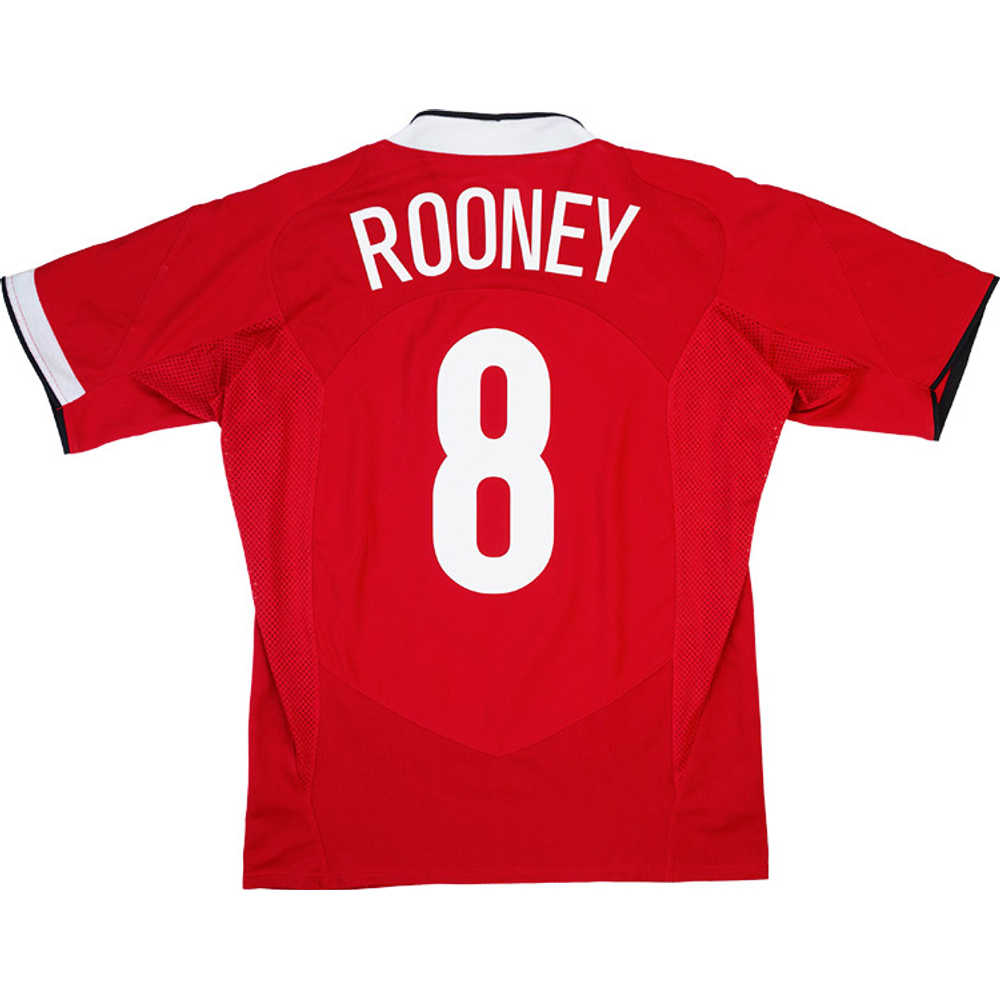 2004-06 Manchester United Home Shirt Rooney #8 (Excellent) S